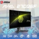 9S6-3CD91M-002 MSI MAG 27CQ6F 27" VA CURVED WQHD 180HZ 1MS-BLACK MSI MAG 27CQ6F 27" WQHD 180Hz 0.5ms Curved Gaming Monitor With Rapid VA Panel, Adaptive-Sync, HDR Ready, AI Vision, HDMI CEC & Tilt Adjustable Stand 