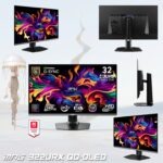 MPG 322URX QD-OLED MSI MPG 322URX QD-OLED MSI MPG 322URX QD-OLED 32-inch 4K UHD 240Hz Flat Gaming Monitor – QD-OLED Panel, 0.03ms GtG, DisplayHDR True Black 400, HDMI 2.1, DP 2.1a, OLED Care 2.0, Height & Pivot Adjustable