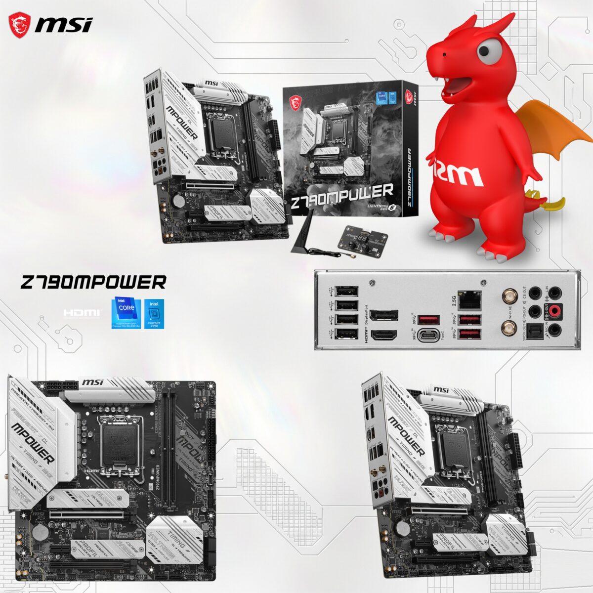 MSI Z790M-POWER-WIFI-D5 Z790MPOWER MSI Z790 MPOWER DDR5 mATX Motherboard - LGA1700 For Intel 14th/13th/12th Gen - PCIe 5.0 - Wi-Fi 6E - 2.5G LAN - DDR5 8000MHz OC - M.2 Shield Frozr - OC Engine -Audio Boost