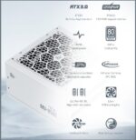 Segotep MU-850G 850W PSU Kunlun 80 Plus Gold ATX 3.0 & PCIe 5.0 Full Modular Power Supply Active PFC FDB Fan LLC Pro + DC-DC Framework – WHITE