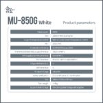 Segotep MU-850G 850W PSU Kunlun 80 Plus Gold ATX 3.0 & PCIe 5.0 Full Modular Power Supply Active PFC FDB Fan LLC Pro + DC-DC Framework – WHITE