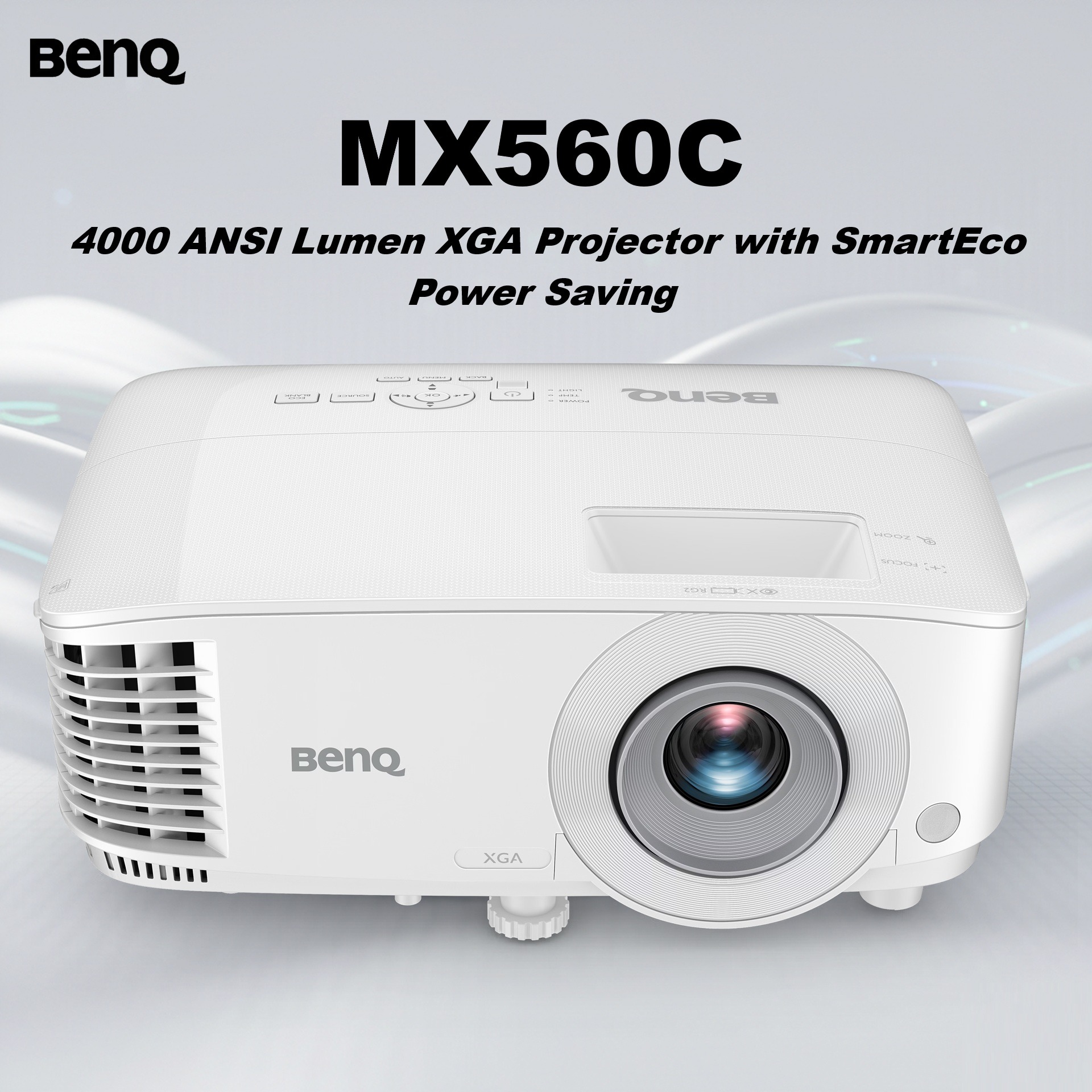 BENQ-MX560C BENQ PROJECTOR MX560C 4000 LUMENS GA BenQ MX560C XGA Projector 4000 ANSI Lumens – 20,000:1 Contrast, SmartEco Power Saving, Auto Keystone, HDMI & USB Connectivity, 10W Speaker, 7 Color Modes