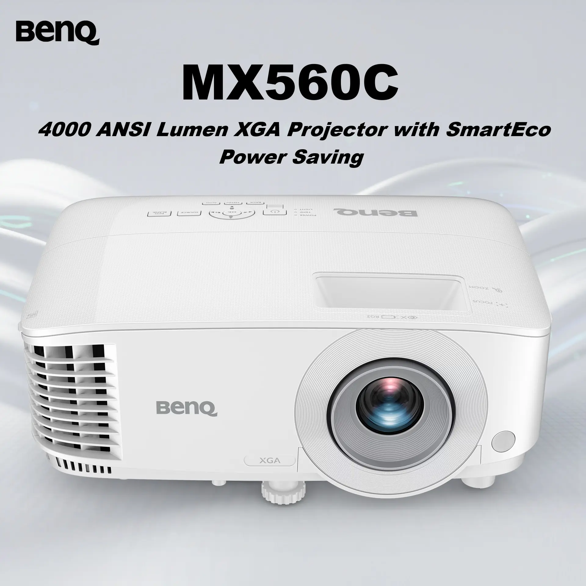 BENQ-MX560C BENQ PROJECTOR MX560C 4000 LUMENS GA BenQ MX560C XGA Projector 4000 ANSI Lumens – 20,000:1 Contrast, SmartEco Power Saving, Auto Keystone, HDMI & USB Connectivity, 10W Speaker, 7 Color Modes