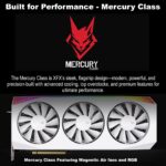 RX-97TMARGW9 XFX MERCURY AMD RADEON RX 9070XT OC WHITE MAGNETIC AIR EDITION WITH RGB XFX Mercury AMD Radeon RX 9070XT OC White Magnetic Air Edition 16GB GDDR6 GPU With Vapor Chamber, Magnetic Air Fans, ARGB Strip, 3100MHz Boost, PCIe 5.0, RDNA 4 Architecture |  WHITE ~ RX-97TMARGW9
