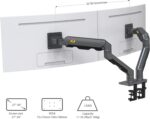 NB-H100-FP NB H100 FP Swivel 22-35" Monitor Monitor Desk Mount NB G55  Dual Monitor Arm For 27″–34″ Screens , 16KG Load Per Arm , Full Motion 360° Rotation, ±90° Swivel, +15°/-60° Tilt , Gas Spring Height Adjustment , C-Clamp & Grommet Mount With Cable Management 