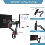 NB-H100-FP NB H100 FP Swivel 22-35" Monitor Monitor Desk Mount NB G55  Dual Monitor Arm For 27″–34″ Screens , 16KG Load Per Arm , Full Motion 360° Rotation, ±90° Swivel, +15°/-60° Tilt , Gas Spring Height Adjustment , C-Clamp & Grommet Mount With Cable Management 