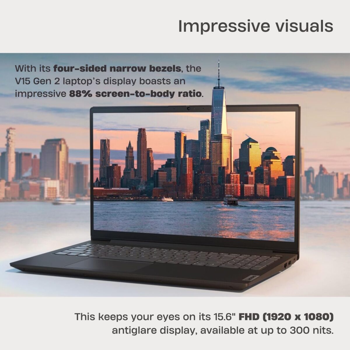 82QY00PEED LENOVO V15 G2 IJL CELERON N4500 8GB / 256GB / 15.6" / UHD / DOS BLACK Lenovo V15 G2 IJL 15.6" FHD Laptop – Intel Celeron N4500, 8GB DDR, 256GB PCIe SSD, UHD Graphics, Wi-Fi 6, RJ-45 Ethernet, Dolby Audio, 38Wh Battery, Arabic Keyboard