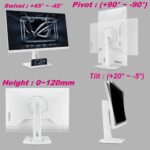 XG27ACS-W ASUS ROG Strix XG27ACS-W White Gaming Monitor – 27-inch WQHD, 180Hz , 1ms , Fast IPS, Extreme Low Motion Blur Sync, USB Type-C, G-Sync compatible, DisplayWidget , tripod socket, HDR, Fully Adjustable Stand