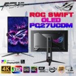 PG27UCDM ASUS ROG Swift OLED PG27UCDM 27-inch Gaming Monitor ―  4K QD-OLED Panel, 240Hz, 0.03ms , Heatsink, Neo Proximity Sensor, G-SYNC® c, VESA DisplayHDR 400 True Black,  99% DCI-P3, DisplayWidget, DisplayPort™ 2.1a UHBR20 , Fully Adjustable Stand 