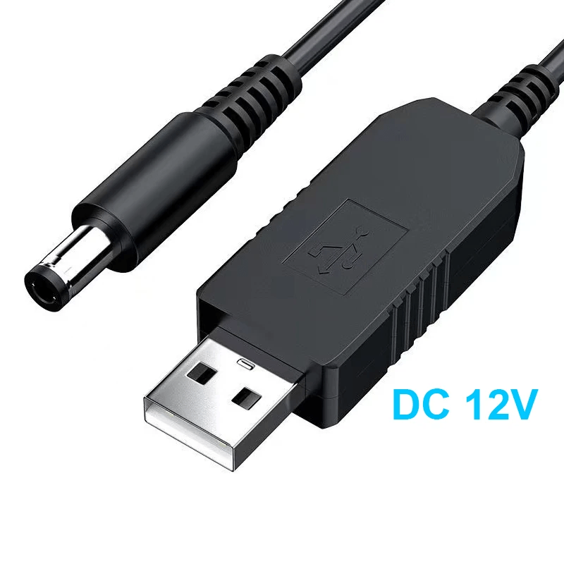 S86ab136fe1d144768997dcbcefb53986L CAB-DC-12V CABLE SC FOR POWERBNK USB TO 12V POWER USB-to-12V Step-Up Cable | 5V-to-12V Booster Cord with 2.1×5.5mm DC Plug, QC USB 2.0 Compatibility, 1A Output, 1m Length — Powers Routers, Modems, Fans & Mini Gadgets