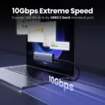 UGREEN-15813 UGREEN M.2 NVME/SATA SSD ENCLOSURE  UGREEN M.2 NVMe & SATA SSD Aluminum Alloy Enclosure - Dual Protocol M.2 to USB Type-C SSD Adapter - Supports M.2 2230, M.2 2242, M.2 2260, M.2 2280 - 10Gbps Speed ,Up to 2TB Capacity , For Windows/macOS/Linux | SILVER ~ CM767 - 15813 