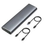 ENCLOSURE M6 N20G USB 3.2 Type-C NVMe/NGFF Dual-Protocol SSD Case – Aluminum Silver, RTL9220 Chip, 10Gbps High-Speed Portable Storage for M.2 2230–2280 Drives - Image 2
