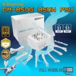 DM-850G-ATX-3.1-WH Segotep DM-850G ATX 3.1 PCIE5 850W PSU - Power Supply 850 Watt 80+ Gold Full Modular Segotep DM-850G 850W Digital Gold Power Supply ATX3.1 PCIe5.1 Ready 80PLUS Gold PPLP Certified Dual-Core MCU AI Monitoring HiMOS USB Blind Plug Compact High-Density Design | WHITE