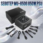 MU-850W-ATX-3.0-BK SEGOTEP MU-850G 850W ATX 3.0 BLACK GOLD 80PLUS FULLY MODULAR PSU Segotep MU-850G 850W PSU Kunlun 80 Plus Gold ATX 3.0 & PCIe 5.0 Full Modular Power Supply Active PFC FDB Fan LLC Pro + DC-DC Framework – WHITE