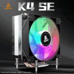 Segotep K4 SE RGB Intel CPU Air Cooler with 120mm Pre-Locked RGB Fan, 4×6mm Copper Heat Pipes, Offset Heat Pipe Design, Quiet 28.6dB Operation and Tool-Free LGA115X/1200/1700/1851 Installation