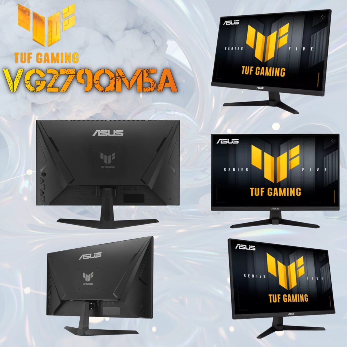 VG279QM5A TUF Gaming Series 5 - VG279QM5A Gaming Monitor – 27-inch FHD Fast-IPS panel, 240Hz, 0.3ms , G-SYNC® compatible, AMD FreeSync Premium, ELMB SYNC, 99% sRGB, DisplayWidget Center, Gaming AI, Speakers 