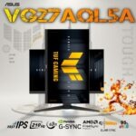 VG27AQL5A ASUS TUF Gaming Series 5 - VG27AQL5A Gaming Monitor – 27-inch, QHD(2560x1440), 210Hz(OC), Fast IPS, ELMB SYNC, 0.3ms GTG (min.), Stereo speaker, DisplayWidget Center, Gaming AI, Height Adjustment