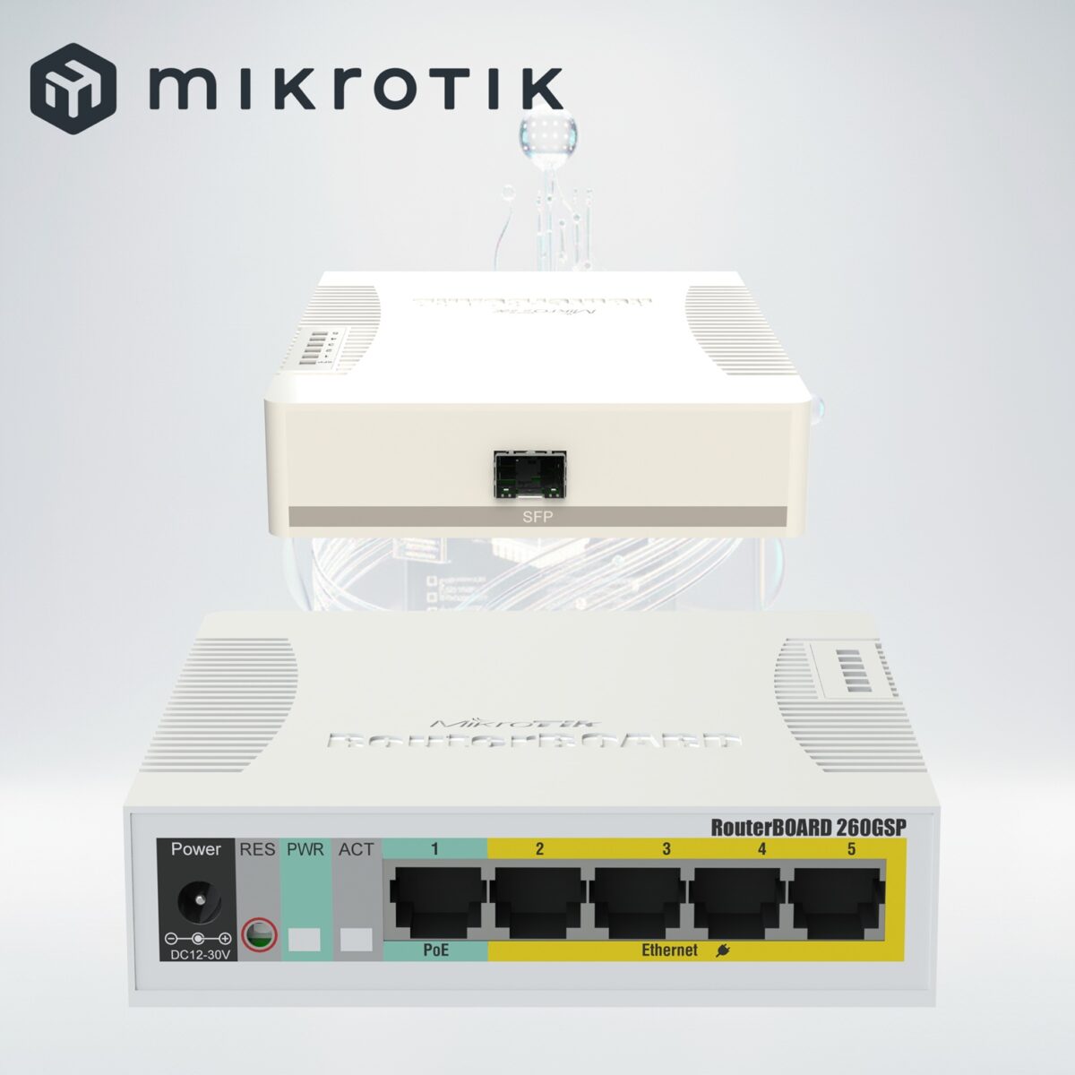RB260GSP Mikrotik RB260GSP 5 Gigabit Ethernet Ports and One SFP Cage MikroTik RB260GSP Smart PoE Switch - 5× Gigabit PoE-Out LAN Ports + 1× SFP Slot , 53W Max , Passive PoE 11–30V , SwOS Managed , QCA8337 Chip , Compact Fanless Design | CSS106-1G-4P-1S