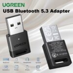 UGREEN-CM591-35995 UGREEN BLUETOOTH 5.3 ADAPTER UGREEN USB Bluetooth 5.3 Adapter for PC Accessories - Plug & Play on Windows 11/10/8.1 | Connect Up to 5 Devices | Bluetooth Receiver & Transmitter for Keyboard, Mouse, Headphones, Speakers, Printer | CM591-35995