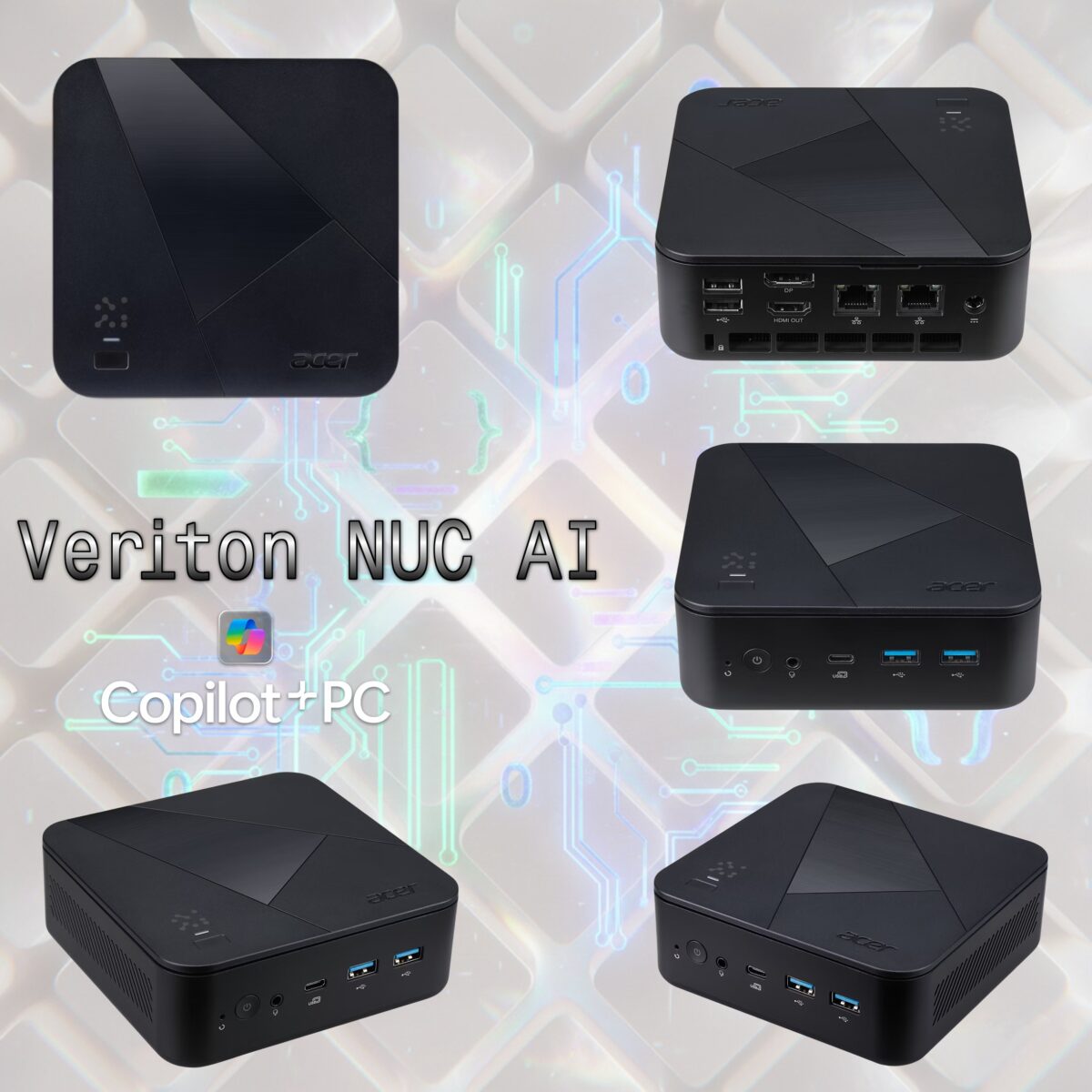 DT.R39EM.002 ACER NUC I5-1334U/8GB/512GB/INTEL UHD GRAPHIC/INTEGRATED LAN Acer Veriton NUC AI Mini PC – Armed With Intel® Core™ i5-1334U 10-Core CPU Up To 4.6GHz, 8GB DDR4, 512GB PCIe SSD, Gigabit LAN, Triple M.2 Slots, And USB-C Powerhouse Connectivity | BLACK VN1502G-13U5U