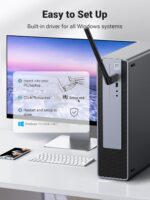 UGREEN-CM496-90339 UGREEN AC650 WIRELESS USB ADAPTER UGREEN USB 2.0 WiFi Adapter AC650 Dual-Band Wireless Dongle with 6dBi High-Gain Rotatable Antenna | 2.4GHz 200Mbps + 5GHz 433Mbps | 802.11ac for PC/Laptop Windows XP–11 | 90302