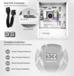 EN44021 XIGMATEK XPOWER III ARCTIC 700W WHITE BLADE FAN Xigmatek X-Power III Arctic 700W 85% Efficiency 80 PLUS White Power Supply – Single +12V Rail, 120mm Silent Fan, Dual CPU & GPU Support, Full Protection Suite, Flat Black Cables