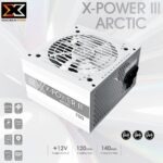 EN44021 XIGMATEK XPOWER III ARCTIC 700W WHITE BLADE FAN Xigmatek X-Power III Arctic 700W 85% Efficiency 80 PLUS White Power Supply – Single +12V Rail, 120mm Silent Fan, Dual CPU & GPU Support, Full Protection Suite, Flat Black Cables