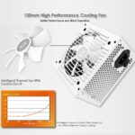 EN44021 XIGMATEK XPOWER III ARCTIC 700W WHITE BLADE FAN Xigmatek X-Power III Arctic 700W 85% Efficiency 80 PLUS White Power Supply – Single +12V Rail, 120mm Silent Fan, Dual CPU & GPU Support, Full Protection Suite, Flat Black Cables