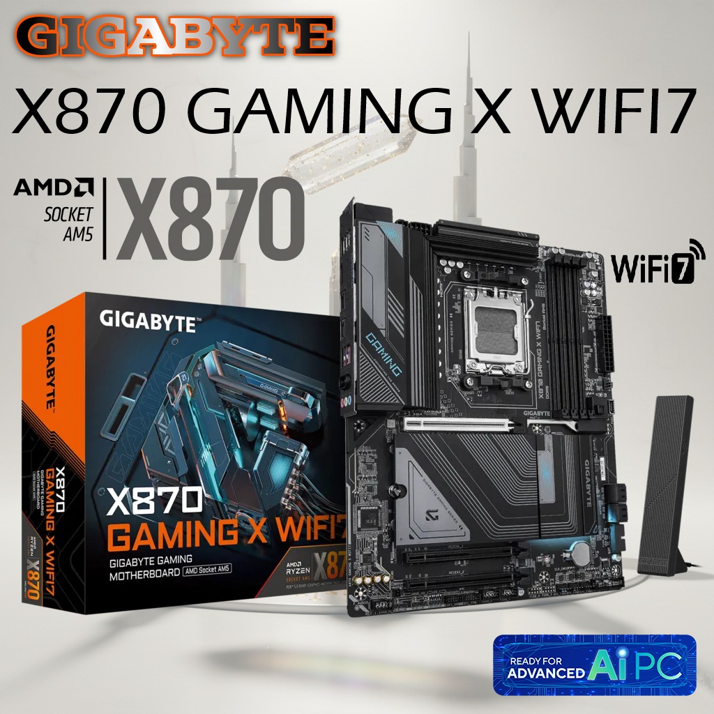 9MX87GX7-00-G11 GIGABYTE X870 GAMING X WIFI7 AM5 MOTHERBOARD