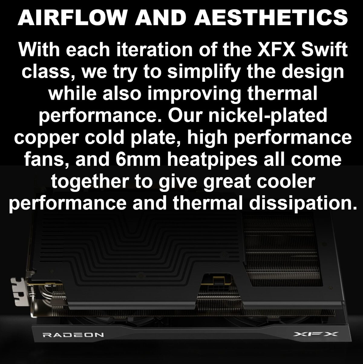 RX-96TSW8GBQ XFX SWIFT AMD RADEON RX 9060XT OC 8GB 2XDP XFX Swift AMD Radeon RX 9060 XT OC Gaming Edition 8GB GDDR6 Graphics Card With 3320MHz Boost Clock, 20Gbps Memory Speed, Dual-Fan Cooling, PCI-E 5.0, DP 2.1 & HDMI 2.1 Outputs | BLACK ~ RX-96TSW8GBQ