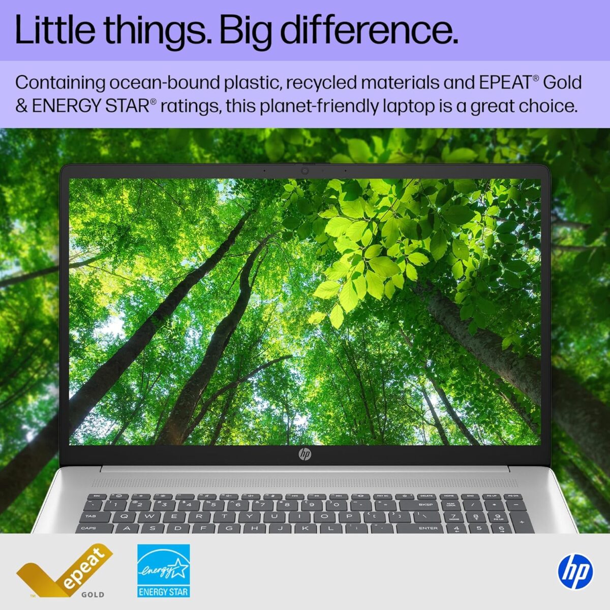 HP 17-cp3155cl 17.3" Notebook – AMD Ryzen 5 7430U 6-Core, 16GB DDR4, 1TB PCIe NVMe SSD, AMD Radeon Graphics, HD+ Touch, Wi-Fi 6, Bluetooth 5.4, Windows 11 Home