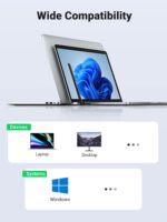 UGREEN-CM496-90339 UGREEN AC650 WIRELESS USB ADAPTER UGREEN USB 2.0 WiFi Adapter AC650 Dual-Band Wireless Dongle with 6dBi High-Gain Rotatable Antenna | 2.4GHz 200Mbps + 5GHz 433Mbps | 802.11ac for PC/Laptop Windows XP–11 | 90302