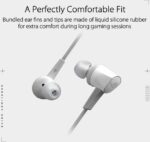 ROG Cetra II Core 3.5mm Gaming Earbuds – ASUS Essence Drivers, Deep Bass, Ergonomic LSR Comfort Fit, Metal Housing, In-Line Controls, Multi-Platform Support (PC/PS5/Xbox/Switch) Moon Light White - Image 6