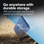 CT2000X10SSD9-02 CRUCIAL X10 EXTERNAL SSD 2TB 2100MB/S Crucial X10 2TB Portable SSD – 2100MB/s USB 3.2 Gen 2x2 External Drive, IP65 Water & Dust Resistant, Drop-Safe 3m, Ultra-Compact Rugged Storage for  Windows/Mac/Android/iPad/PC/Linux | NAVY BLUE ~ CT2000X10SSD9