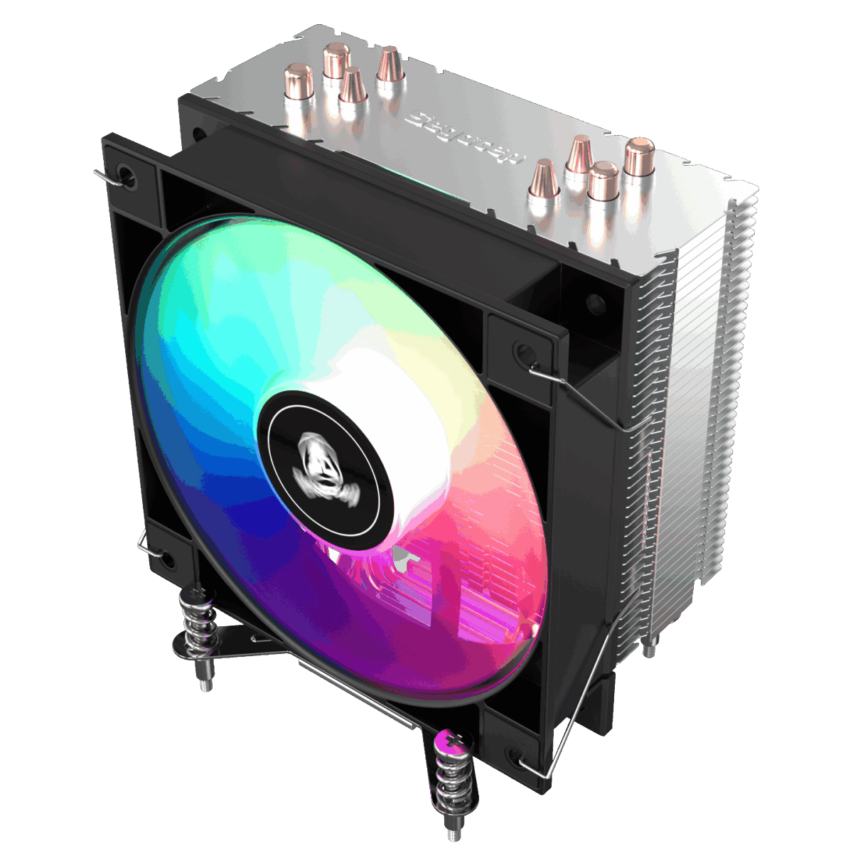 Segotep K4 SE RGB Intel CPU Air Cooler with 120mm Pre-Locked RGB Fan, 4×6mm Copper Heat Pipes, Offset Heat Pipe Design, Quiet 28.6dB Operation and Tool-Free LGA115X/1200/1700/1851 Installation - Image 2