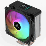 Segotep F16 ARGB CPU Air Cooler with 6×6mm Copper Heat Pipes, Detachable Digital Display, 120mm Hydraulic Bearing Fan, 155mm Tower Height, Intel LGA/AMD AM4/AM5 Compatible | Black - Image 5