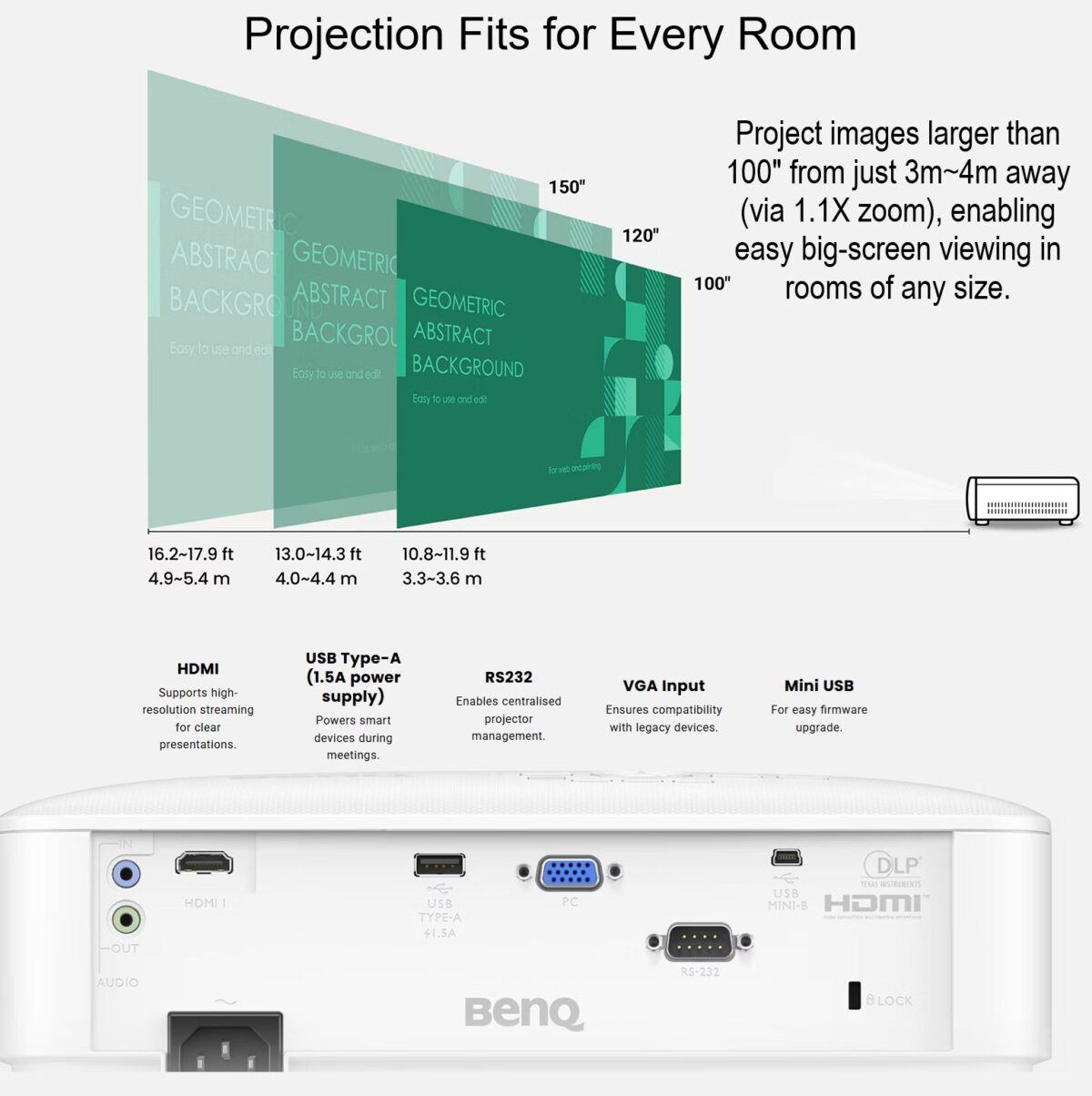 BENQ-MX560C BENQ PROJECTOR MX560C 4000 LUMENS GA BenQ MX560C XGA Projector 4000 ANSI Lumens – 20,000:1 Contrast, SmartEco Power Saving, Auto Keystone, HDMI & USB Connectivity, 10W Speaker, 7 Color Modes