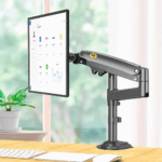 NB H100 FP 22″–35″ Full-Motion Swivel Monitor Arm – 360° Rotation, +85°/–30° Tilt, 2–12KG Load Capacity, VESA 75×75/100×100, Dual Install (Clamp & Grommet), Ergonomic Design - Image 2