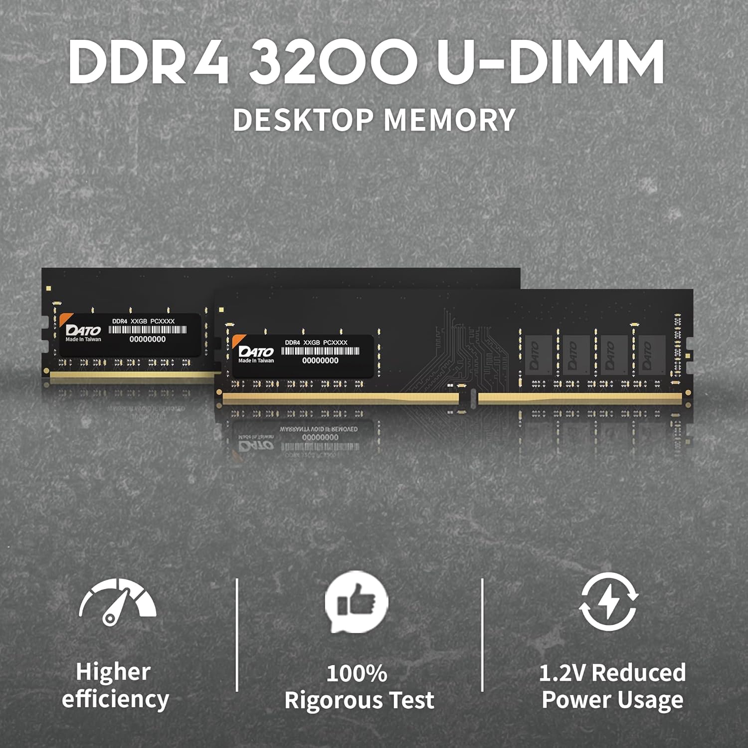 DATO 4GB DDR4 3200MHz Desktop Memory PC-2666 288Pin Non-ECC
