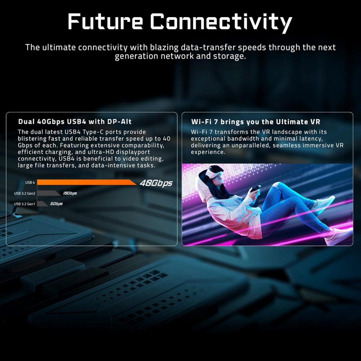 9MX87EG7-00-G11 GIGABYTE X870 EAGLE WIFI 7 AM5 MOTHERBOARD PCIE 5.0 GIGABYTE X870 EAGLE WIFI7 ATX Motherboard , AMD AM5 DDR5 ,  8200 MT/s OC , PCIe 5.0 M.2 , Dual USB4 Type-C , Wi-Fi 7 & 2.5GbE LAN , AORUS AI Snatch , EZ-Latch Plus , RGB Fusion for AMD Ryzen 9000 / 8000 / 7000 Series Processors