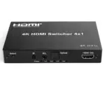HDMI 4x1 Switch 4K60Hz with Four HDMI Inputs, One HDMI Output, Remote Control, HDR Audio Support, 600MHz Bandwidth, High-Speed HDMI 2.0 Compatibility and DC5V Power Adapter - Image 2