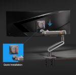 NB-A6 NB A6 Gaming Monitor Arm – Supports 27" to 50" NB A6 Gaming Monitor Arm For 27″–50″ Flat - Ultrawide - Curved Displays ; 18KG Max Load ; 360° Rotation ; Mechanical Spring ; Ergonomic Design ; C-Clamp & Grommet Mount With Cable Management