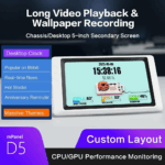 Mini 5-inch LCD Secondary Smart Display Real-time System Monitor for Gaming PCs and Set-ups , USB-C Interface , Real-Time News, YouTube Sync, Music Rhythm, 1000+ Themes, Smart Reminders, E-Album, And Multi-Screen Linkage | WHITE ~ MIRABOX-D5 - Image 2