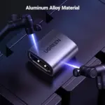 UGREEN-HD159-90592 UGREEN HDMI EXTENDER HDMI TO HDMI 8K UGREEN 8K HDMI Female To Female Extender Adapter –  HDMI 2.1, 8K@60Hz, HDR10+, 3D Support, Up To 10m Extension, Space Gray Aluminum Alloy Build | HD159 90592 