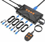 4-Port HDMI KVM Switch 2.0 – 4K@30Hz Ultra HD, USB2.0 Hub, Button & Desktop Controller Switching, Plug & Play, Compatible with Windows, macOS & Linux Systems - Image 6