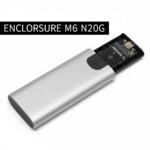 ENCLOSURE M6 N20G USB 3.2 Type-C NVMe/NGFF Dual-Protocol SSD Case – Aluminum Silver, RTL9220 Chip, 10Gbps High-Speed Portable Storage for M.2 2230–2280 Drives