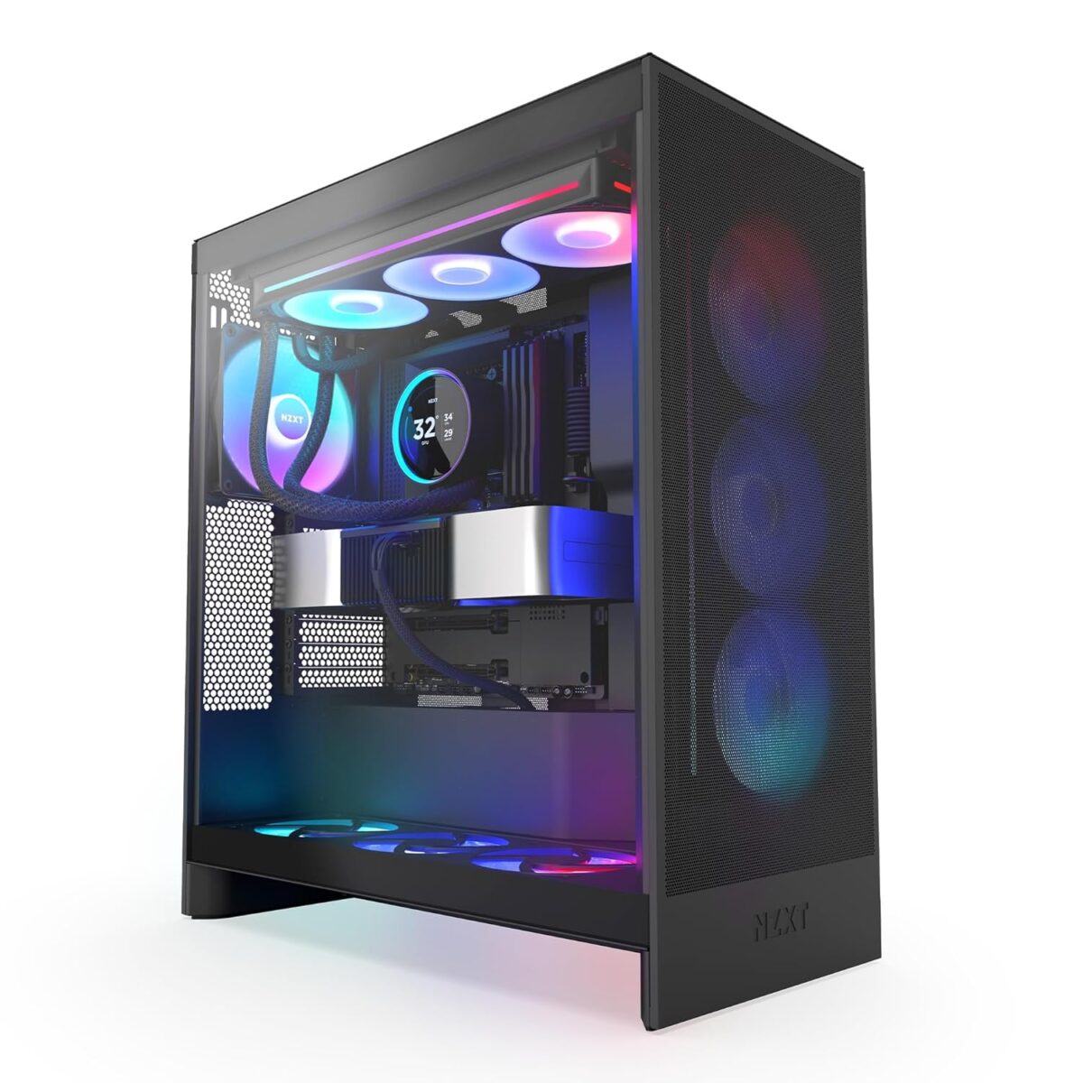RL-KR36E-B2 NZXT KRAKEN ELITE 360 RGB V2- 360MM AIO LIQUID COOLER W/ DISPLAY AND RGB CORE FAN-SINGLE Frame - Black NZXT Kraken Elite 360 RGB 360mm AIO Liquid CPU Cooler With 2.72" IPS LCD Display, Turbine Pump, RGB Core Fans, Copper Cold Plate & Intel/AMD Compatibility | BLACK