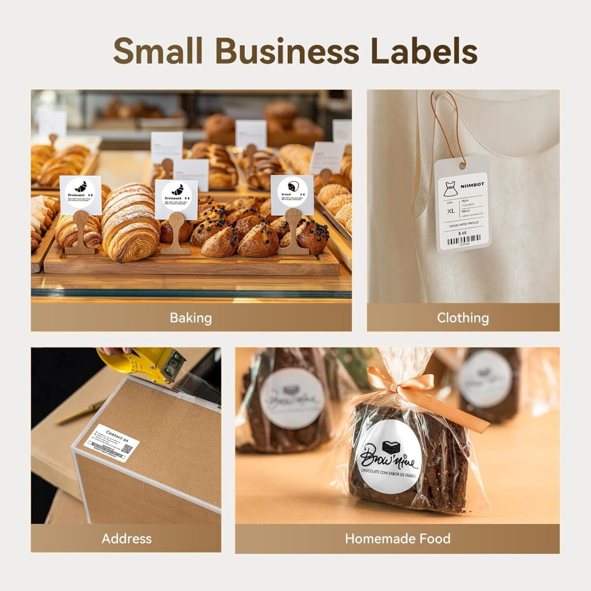 NIIMBOT-B1-GREY NIIMBOT B1 SMART LABEL PRINTER BLUETOOTH GREY NIIMBOT B1 Bluetooth Thermal Label Maker – 2" Portable Sticker Printer, 203DPI Resolution, Ink-Free Printing, Excel Batch Labels, iOS Android Windows Compatible, For Home Office Small Business | GREY 