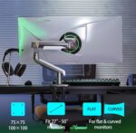 NB-A5 NB A5 Gaming Monitor Arm – Supports 27" to 50" NB A5 Gaming Monitor Arm For 27″–50″ For  Flat - Ultrawide - Curved Displays ; 18KG Max Load ; 360° Rotation ; Ergonomic Mechanical Spring Arm ; C-Clamp & Grommet Mount With Cable Management