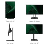 MSI PRO MP245PG 23.8 Inch Full HD Office Monitor - 1920 x 1080 IPS Panel, 100 Hz, Eye-Friendly Screen, VESA Mountable, Display Kit Support, 4-Way Adjustable - HDMI 1.4, DisplayPort 1.2, D-Sub